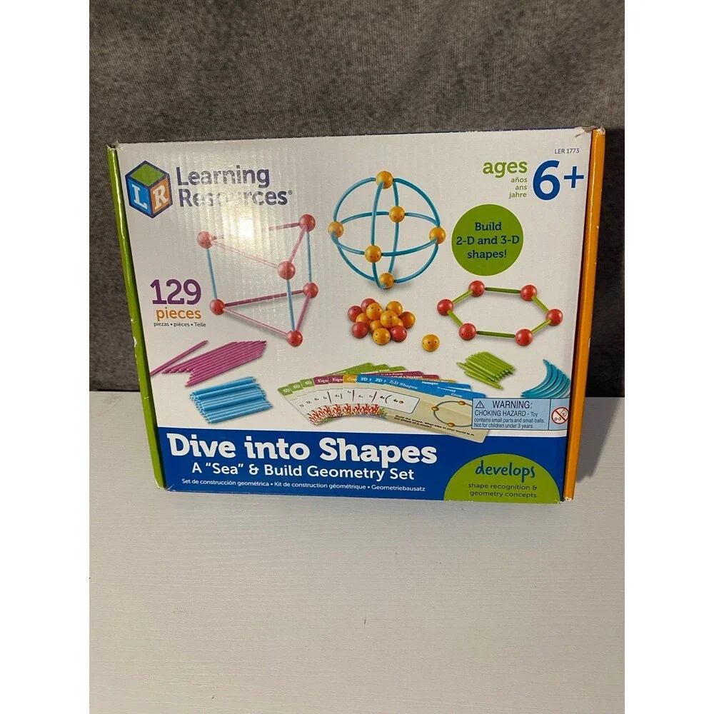 Learning Resources Dive into Shapes Sea & Build Geometry Set